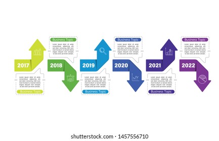Infographic design template can be used for workflow layout, diagram, number options, web design. Infographic business concept with 6 option, parts, steps or processes. Abstract background.