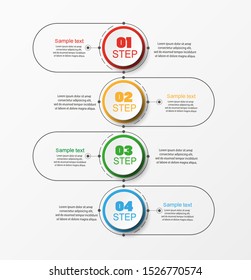 Infographic design template can be used for workflow layout, diagram, number options, web design. Infographic business concept with 4 options, parts, steps or processes. Vector eps 10