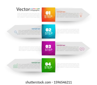 Infographic design template can be used for workflow layout, diagram, number options, web design. Infographic business concept with 4 options, parts, steps or processes. Vector eps 10