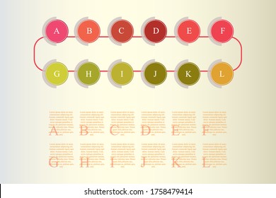 Infographic design template. Can be used for workflow layout, diagram, banner, webdesign. 