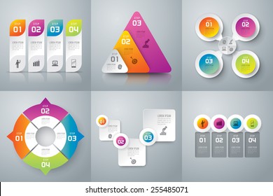 Infographic design template can be used for workflow layout, diagram, number options, web design. Infographic business concept with options, parts, steps or processes. Abstract background.