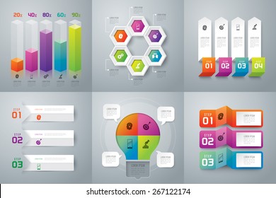 Modelo de design infográfico pode ser usado para layout de fluxo de trabalho, diagrama, opções de número, web design. Conceito de negócios infográfico com opções, peças, etapas ou processos. Fundo abstrato.