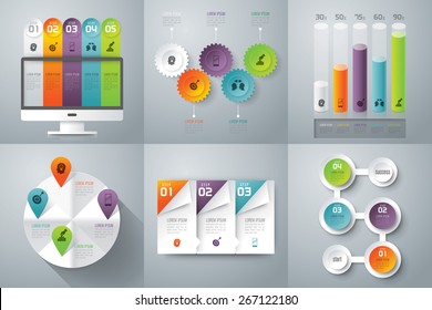 Infographic design template can be used for workflow layout, diagram, number options, web design. Infographic business concept with options, parts, steps or processes. Abstract background.
