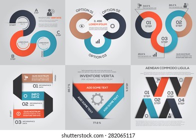 Infographic design template can be used for workflow layout, diagram, number options, web design. Business concept with, parts, steps or processes. Vector