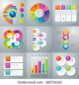 Infographic design template can be used for workflow layout, diagram, number options, web design. Infographic business concept with options, parts, steps or processes. Abstract background.