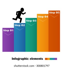Infographic design template. Can be used for workflow layout, diagram, number options, web design.