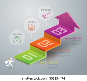 Infographic design template can be used for workflow layout, diagram, number options, web design. Infographic business concept with 3 options, parts, steps or processes. Abstract background.