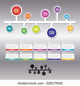 Infographic design template can be used for workflow layout, dia