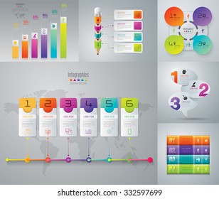 La plantilla de diseño gráfico puede utilizarse para diseño de flujo de trabajo, diagrama, opciones de número, diseño web. Concepto de negocio infográfico con opciones, piezas, pasos o procesos. Antecedentes abstractos.