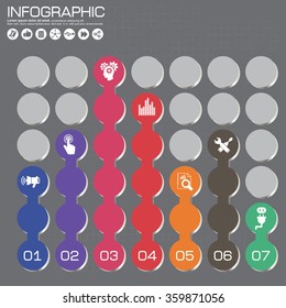 Infographic design template can be used for workflow layout, diagram, number options, web design.