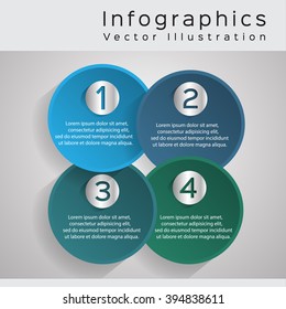 Info-graphic design template can be used for workflow layout, number options, web design. Business concept steps or processes. Abstract background.