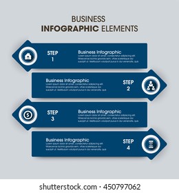 Infographic design template can be used for workflow layout, diagram, number options, web design. Infographic business concept with 10 options, parts, steps or processes. Abstract background.