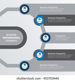 Infographic design template can be used for workflow layout, diagram, number options, web design. Business concept, parts, steps or processes. Abstract background.