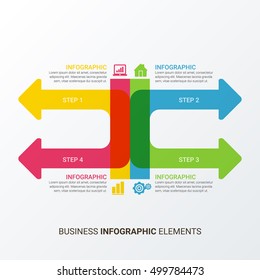 Infographic design template can be used for workflow layout, diagram, number options, web design. Infographic business concept parts, steps or processes. Abstract background.