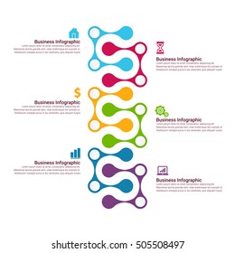 Infographic design template can be used for workflow layout, diagram, number options, web design. Business concept with options, parts, steps or processes. Abstract background.