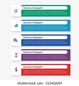Infographic design template can be used for workflow layout, diagram, number options, web design. Infographic business concept, parts, steps or processes. Abstract background.