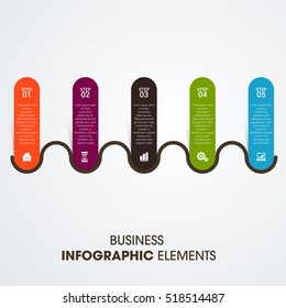 Infographic design template can be used for workflow layout, diagram, number options, web design. Infographic business concept options, parts, steps or processes. Abstract background.