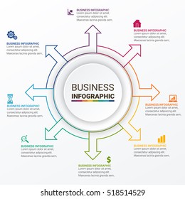 Infographic design template can be used for workflow layout, diagram, number options, web design. Infographic business concept options, parts, steps or processes. Abstract background.