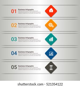 Infographic design template can be used for workflow layout, diagram, number options, web design. Infographic business concept, parts, steps or processes. Abstract background.