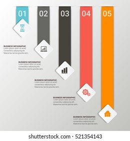 Infographic design template can be used for workflow layout, diagram, number options, web design. Infographic business concept, parts, steps or processes. Abstract background.