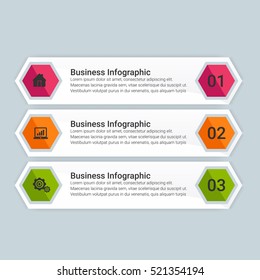 Infographic design template can be used for workflow layout, diagram, number options, web design. Infographic business concept, parts, steps or processes. Abstract background.