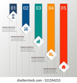 Infographic design template can be used for workflow layout, diagram, number options, web design. Infographic business concept, parts, steps or processes. Abstract background.