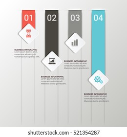 Infographic design template can be used for workflow layout, diagram, number options, web design. Infographic business concept, parts, steps or processes. Abstract background.