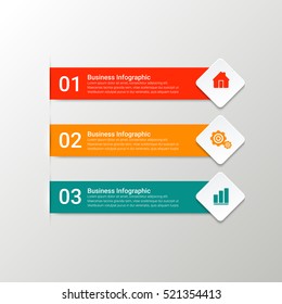 Infographic design template can be used for workflow layout, diagram, number options, web design. Infographic business concept, parts, steps or processes. Abstract background.