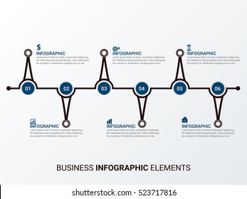 Infographic design template can be used for workflow layout, diagram, number options, web design. Infographic business concept, parts, steps or processes. Abstract background.