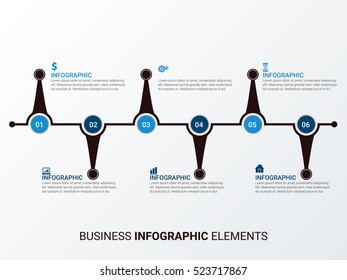 Infographic design template can be used for workflow layout, diagram, number options, web design. Infographic business concept, parts, steps or processes. Abstract background.