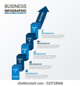Infographic design template can be used for workflow layout, diagram, number options, web design. Infographic business concept, parts, steps or processes. Abstract background.