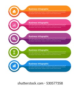 Infographic design template can be used for workflow layout, diagram, number options, web design. Infographic business concept with options, parts, steps or processes. Abstract background.