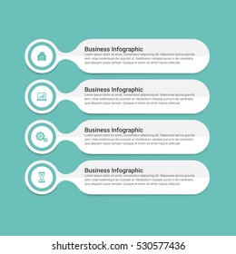Infographic design template can be used for workflow layout, diagram, number options, web design. Infographic business concept with options, parts, steps or processes. Abstract background.