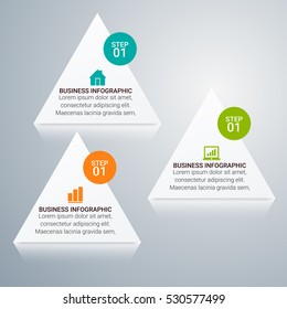 Infographic design template can be used for workflow layout, diagram, number options, web design. Infographic business concept with options, parts, steps or processes. Abstract background.