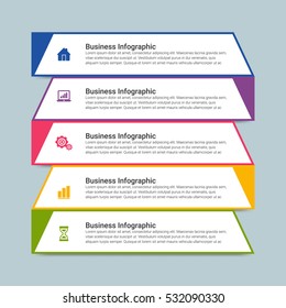 Infographic design template can be used for workflow layout, diagram, number options, web design. Infographic business concept with options, parts, steps or processes. Abstract background.