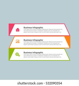 Infographic design template can be used for workflow layout, diagram, number options, web design. Infographic business concept with options, parts, steps or processes. Abstract background.