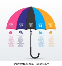Infographic design template can be used for workflow layout, diagram, number options, web design. Infographic business concept with options, parts, steps or processes. Abstract background.