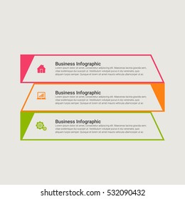 Infographic design template can be used for workflow layout, diagram, number options, web design. Infographic business concept with options, parts, steps or processes. Abstract background.