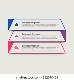Infographic design template can be used for workflow layout, diagram, number options, web design. Infographic business concept with options, parts, steps or processes. Abstract background.