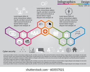 Infographic design template can be used for workflow layout, diagram, number options, web design. Infographic business concept with options, parts, steps or processes. Colorful Banner,ICONSET