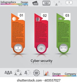 Infographic design template can be used for workflow layout, diagram, number options, web design. Infographic business concept with 3 options, parts, steps or processes. Colorful Banner