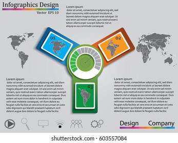 Infographic design template can be used for workflow layout, diagram, number options, web design. Infographic business concept with options, parts, steps or processes. Colorful Banner,ICON SET