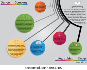 Infographic design template can be used for workflow layout, diagram, number options, web design. Infographic business concept with options, parts, steps or processes. Colorful Banner,ICONSET