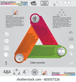 Infographic design template can be used for workflow layout, diagram, number options, web design. Infographic business concept with 3 options, parts, steps or processes. Colorful Banner