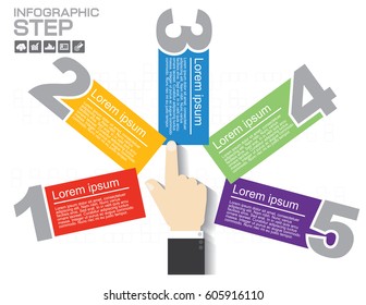 Infographic design template can be used for workflow layout, diagram, number options, web design. Infographic business concept options, parts, steps or processes. Abstract background.