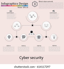 Infographic design template can be used for workflow layout, diagram, number options, web design. Infographic business concept with options, parts, steps or processes. Colorful Banner,ICONSET