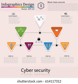 Infographic design template can be used for workflow layout, diagram, number options, web design. Infographic business concept with options, parts, steps or processes. Colorful Banner,ICONSET