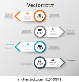 Infographic design template can be used for workflow layout, diagram, number options, web design. Infographic business concept with 4 options, parts, steps or processes. Vector eps 10