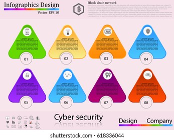 Infographic design template can be used for workflow layout, diagram, number options, web design. Infographic business concept with options, parts, steps or processes. Colorful Banner,ICONSET