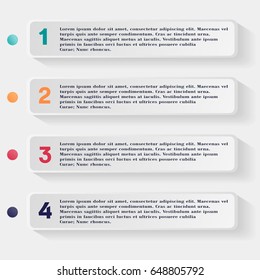 Infographic design template can be used for workflow layout, diagram, number options, web design. Infographic business concept with 4 options, parts, steps or processes. Abstract background.